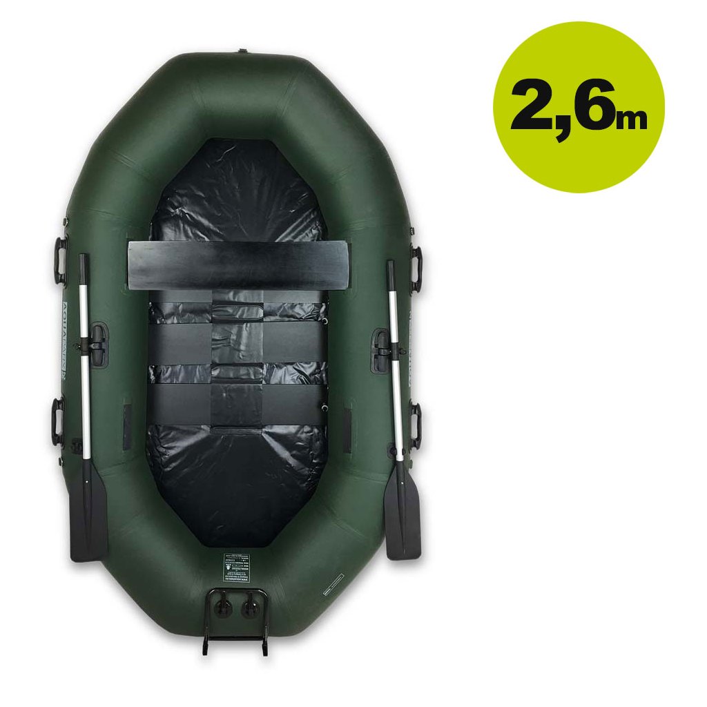 (AUSVERKAUFT) Aquaparx Schlauchboot FISHER PRO 260 Angelboot, Lattenboden, 260cm  für 2-3 Personen