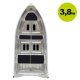 (AUSVERKAUFT) Aluminium Angelboot: Discovery Aluminiumboot K380S, 380cm lang, Entwurfs-Kat  D, max. motorisierbar 15 PS