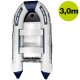 Prowake Schlauchboot TK-RIB300S, 300cm, Aluboden, blau / weiß, 4+1 Personen, motorisierbar bis  max. 10PS (versand-kostenfrei *)