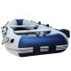 Prowake IB230 Schlauchboot mit Holzlattenboden, Dinghi 230 cm lang, 2+1 Personen, grau / blau