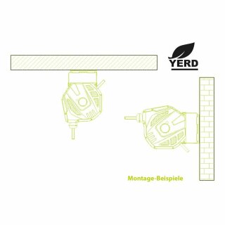 Details:   YERD® automatische Kabeltrommel 14+1 m (v2021), 230V  elektrisches Verlängerungskabel mit Wandhalterung, 15m extra dick gummi-ummanteltes Profi-Stromkabel (H07RN-F Kabel), Aufroller 1000-2500W, Thermoschutz-Schalter, IP34 Spritzschutz, CE, RoHS / automik Elektro-Kabelrolle, automatische Kabelrolle, Stromkabel, Verlängerungskabel, Kabelaufroller,, BGS 3321,  H07RN-F, Gummileitung, Gummikabel, BGS 3321, 