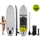 PROWAKE Stand Up Paddle Board, SUP 300cm (10 Fuß), Drop-Stitch Verbundboden, inkl. Rucksack, verstellbarem Paddel, Luftpumpe mit Manometer etc (Versand kostenfrei)*