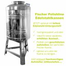 Fischer Edelstahlkanne POLISHLINE Wasser-Edition H2O, 50 Liter Inhalt, Getränkefass speziell für Trinkwasser-Lagerung, INKL. speziellem V4A Edelstahlhahn