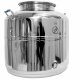 Fischer Edelstahlkanne POLISHLINE Wasser-Edition H2O, 30 Liter Inhalt, Getränkefass speziell für Trinkwasser-Lagerung, INKL. speziellem V4A Edelstahlhahn