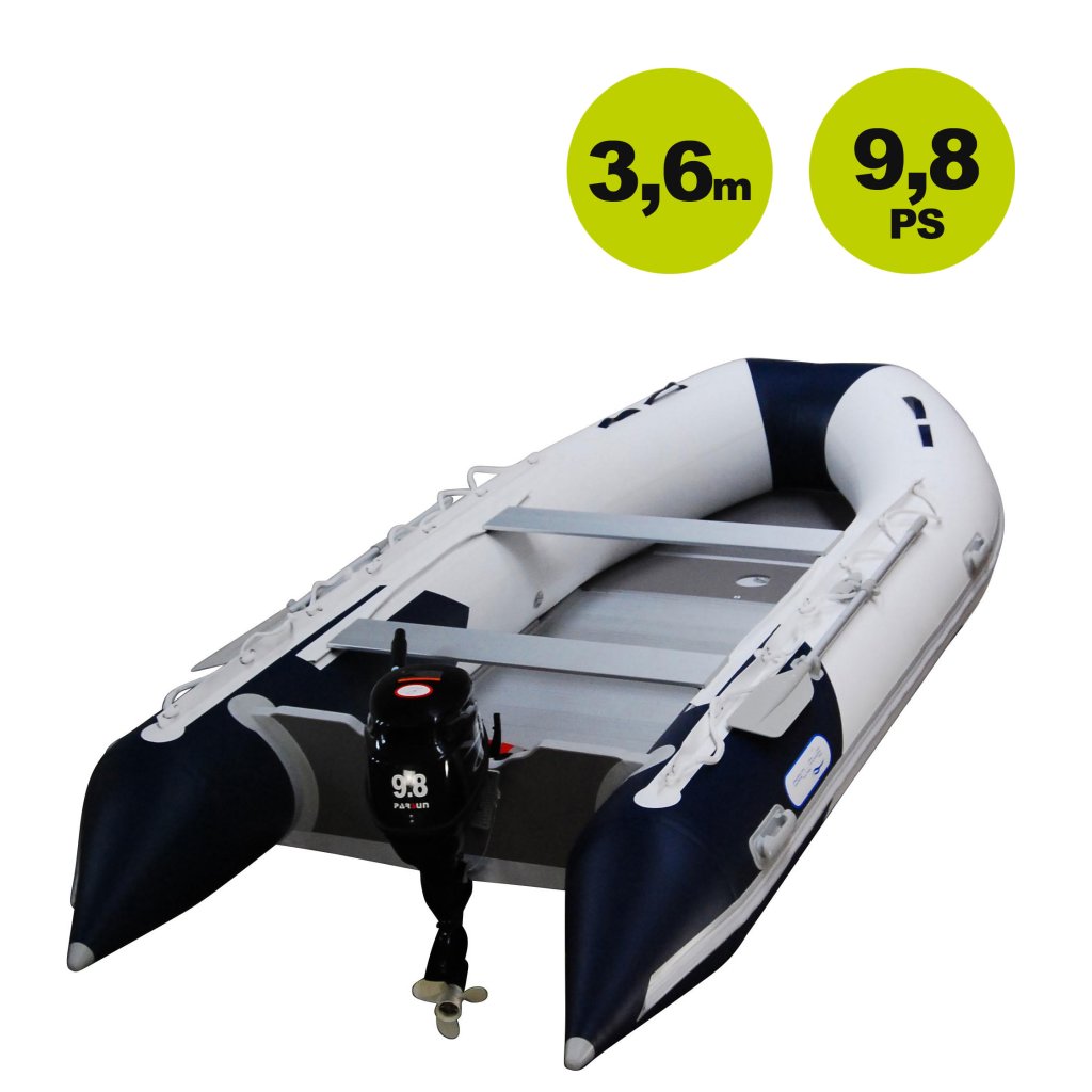 Lagerverkauf ✓ Schlauchboot mit Motor: Prowake AL360 Schlauchboot mit  Parsun 9.8 PS Motor